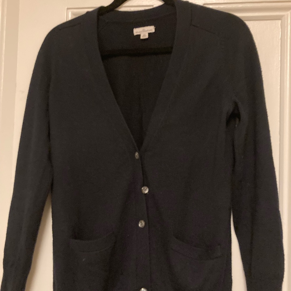 L.L. Bean Signature Cardigan, XS, Navy Merino